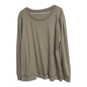 Women’s Tan Long Sleeve Crewneck Top – Size XL
